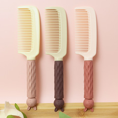 Student-style Korean-inspired trendy anti-static adult curling plastic comb with cute cartoon design, soft and adorable—perfect for home use; wholesale available.