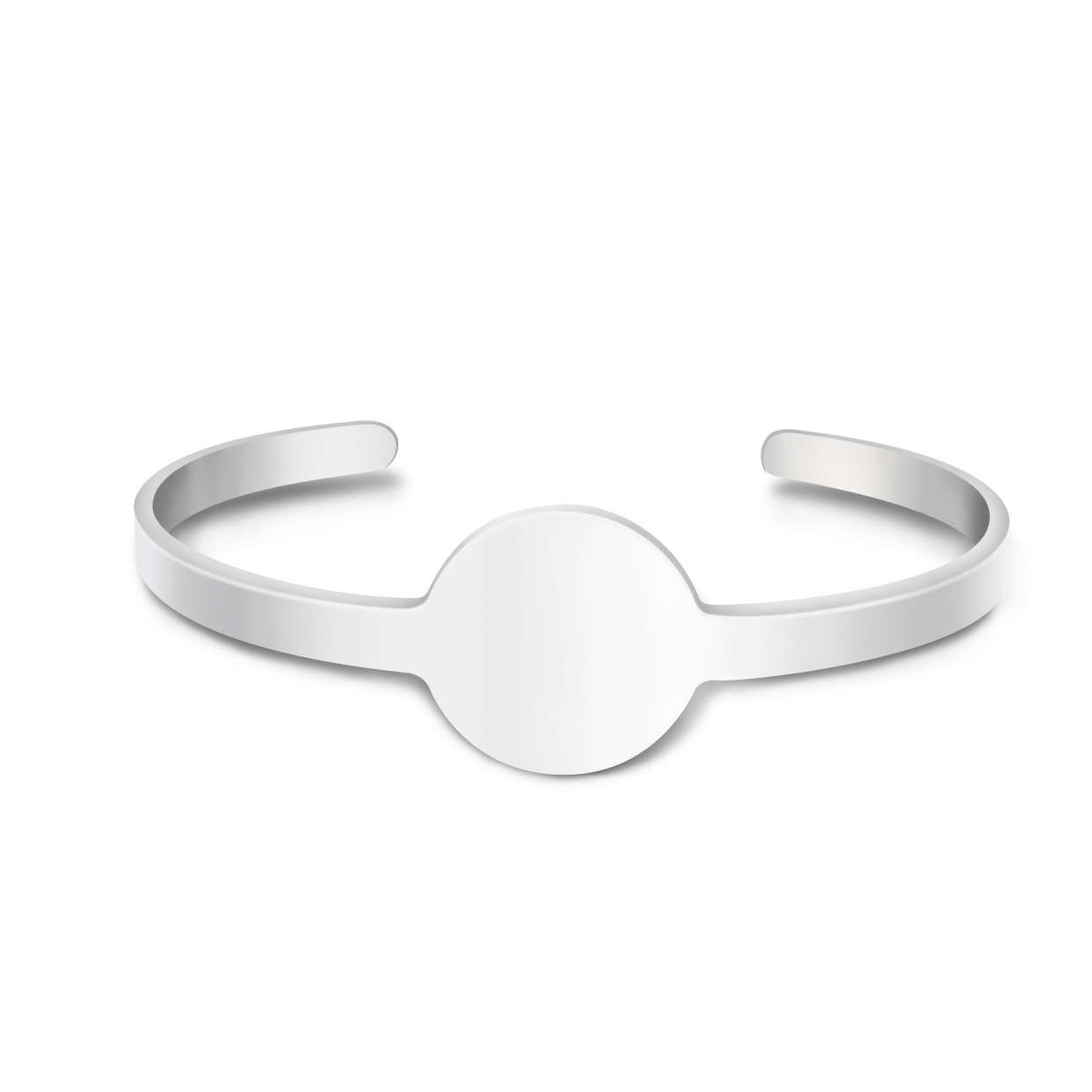 Unisex Gender Basic Classic Style Customization Laser Engraving Solid Color 201 Stainless Steel Cuff Bracelets In Bulk