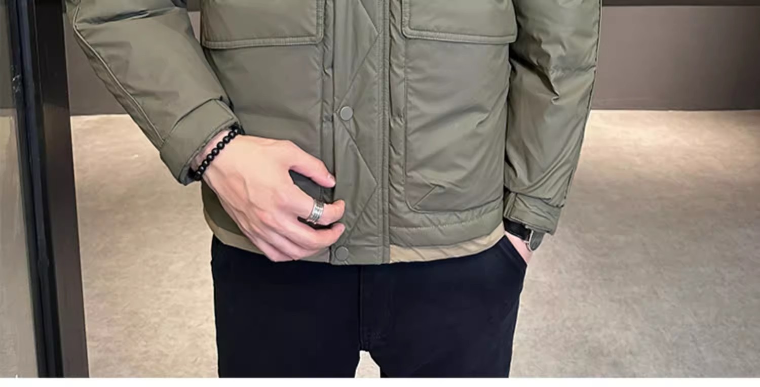 Abbigliamento maschile Nuovo colore solido moda uomo giacca in cotone e seta uomo giacca in cotone e seta calda spessa con cappuccio studente giacca in cotone e seta uomo_voghion.com