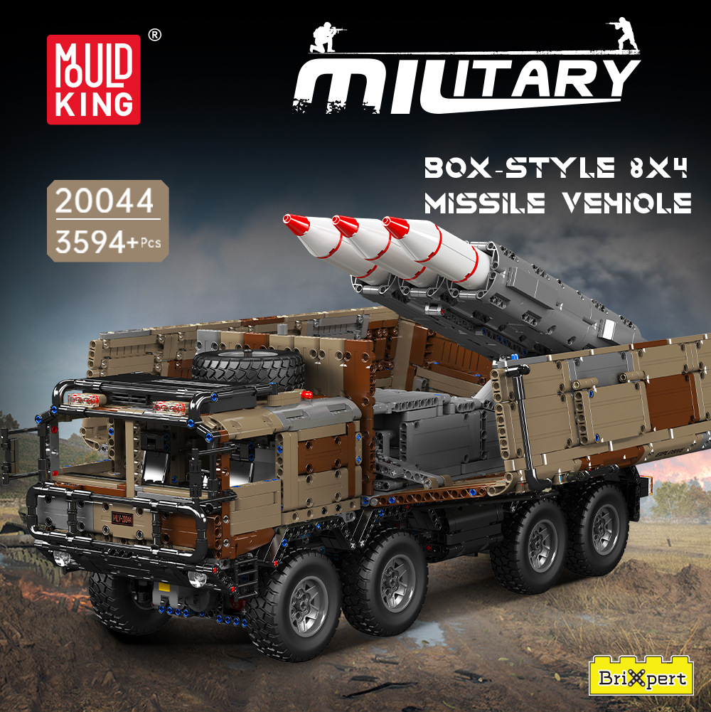 Yuxing Box 8X4 coche de misiles 20044-20045 bloque de construcción eléctrico de control remoto grande