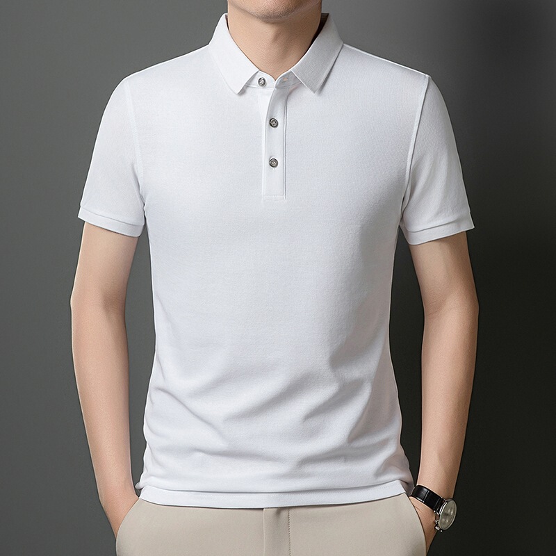 Men's Cotton Polo Shirts from the Boutique, 2026 Summer Business Casual Versatile Short-Sleeve Tops for Young and Middle-Aged Men, Wholesale