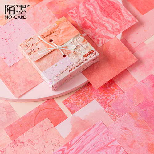 Momo Light Paper Notes Paper Laboratory Series Retro Handbook DIY Material Decorative Backing Paper 6 Types