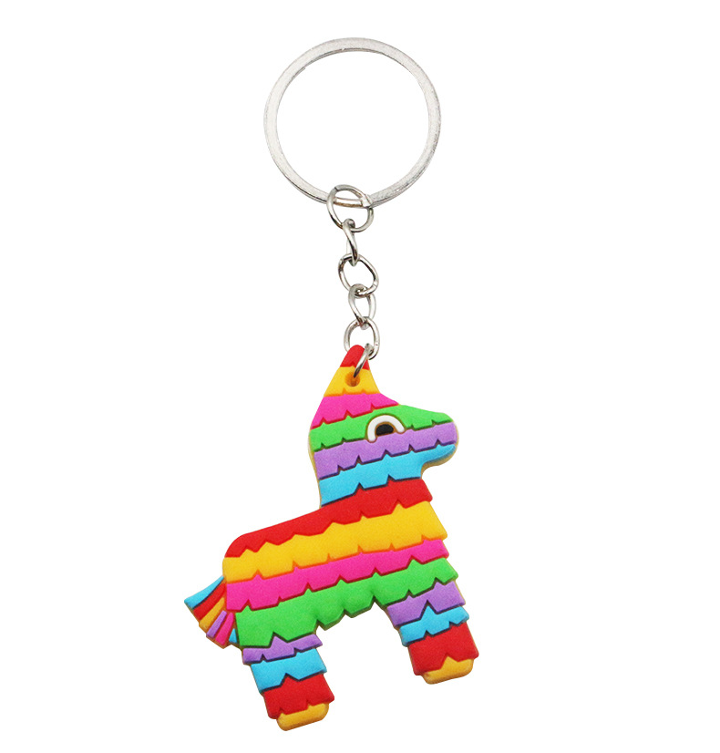 Cute Cactus Animal Metal Keychain display picture 3