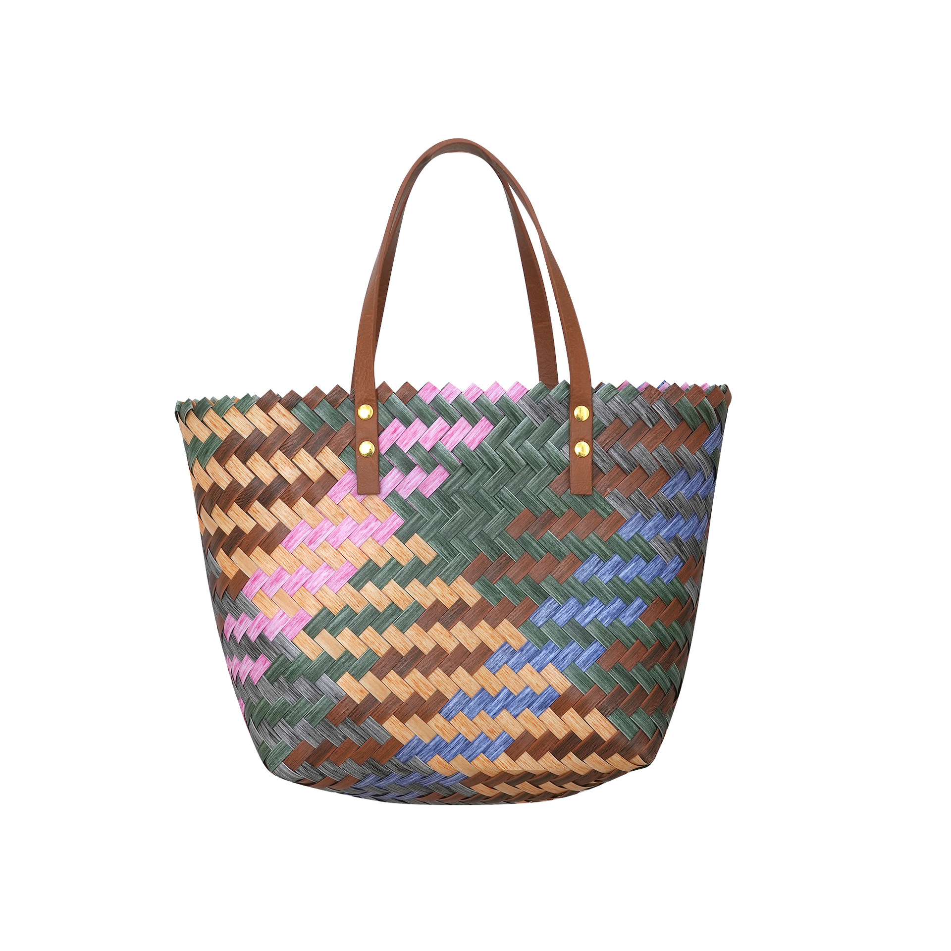 New Arrival Rattan Handbag Bamboo Bag Vintage Simple Bamboo Tote Bag Large Capacity Shopping Bag All-match Woven Bag