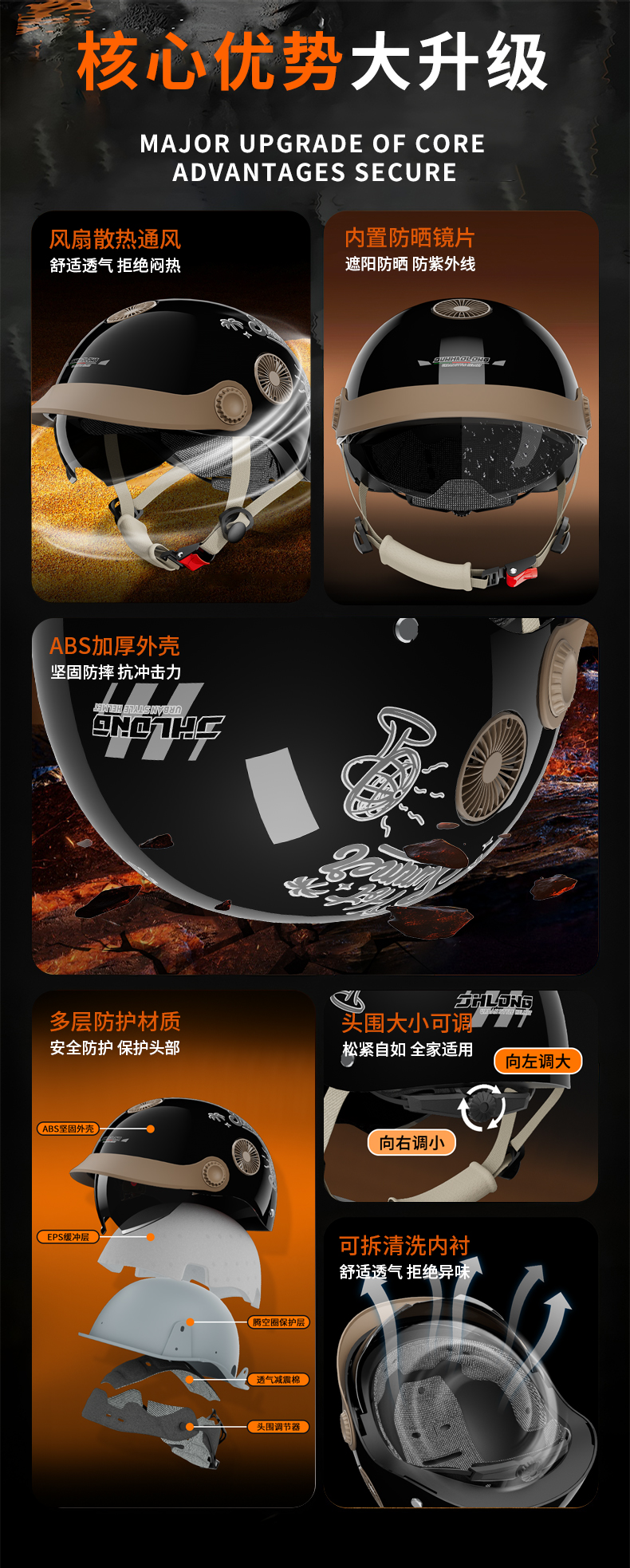 3C Certified Electric Motorcycle Helmet with Fan