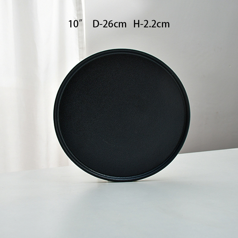 Plato de filete Plato de cerámica de mármol Plato de platos de restaurante Plato de hierba Plato de filete casero Plato de hotel Plato de comida occidental