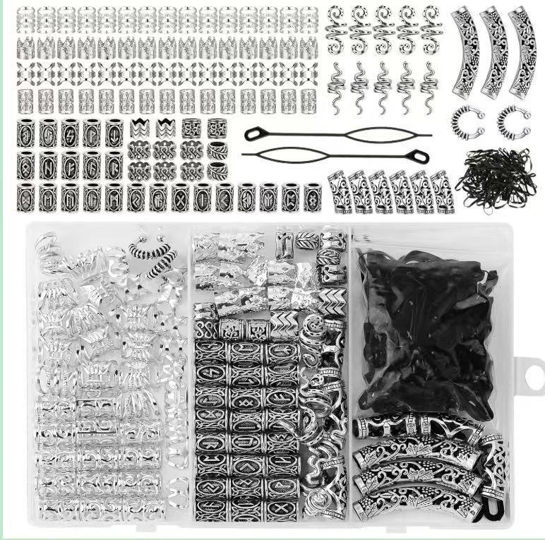 Wig Big Braids Beard Beads Accessories 76Pcs Reggae Dreadlocks Viking Rune Beads Spring Decorative Hair Ornaments Wig Big Braids Beard Beads Accessories 76Pcs Reggae Dreadlocks Viking Rune Beads Spring Decorative Hair Ornaments