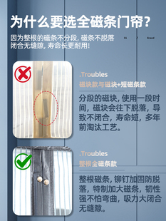 Velcro Anti-mosquito Door Curtain Full Magnetic Strip Summer Home Fly-proof Screen Window Screen Door Self-adhesive Magnetic Absorption Magnetic Free Roadway