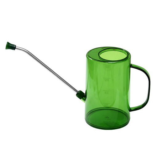 Stainless steel long spout watering can transparent household gardening plant watering flower watering can large capacity green plant pot sprayer