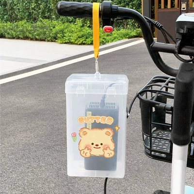 for electric vehicle chargers, cartoon: Other Electric Vehicle Accessories - whiteyellow-ribbon-hookbig-head-butter-bear