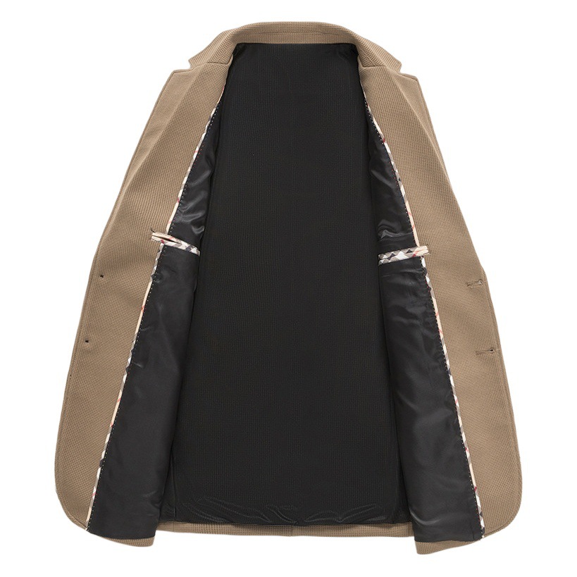 Chaqueta de Traje Casual para Hombre, Primavera-Otoño 2025, Estilo Waffle, Traje de Negocios, Versátil, Resistente a las Arrugas