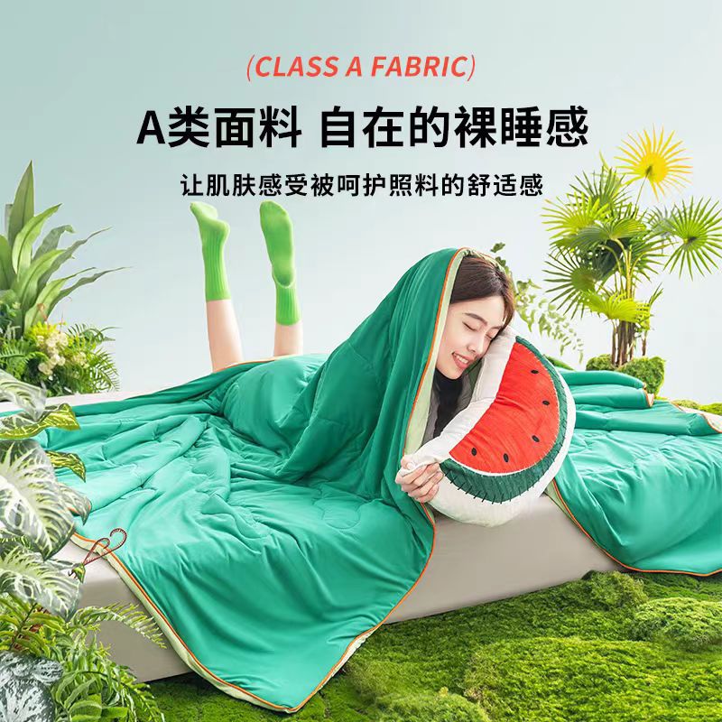 A clase 170g nylon + spandex fría edredón de verano aire acondicionado edredón de helado lavable con máquina edredón de verano fría edredón de verano