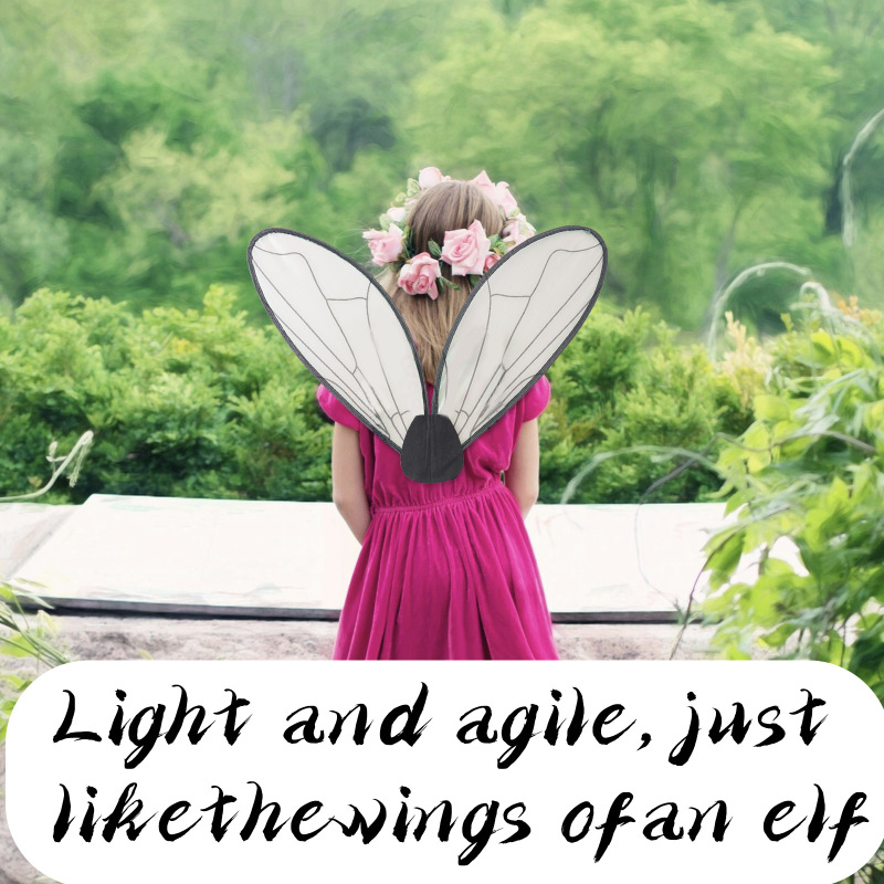 Cross-Border Spot Two-Leaf Elf Wings Angel Elf Wings Stage Children's Holiday Party Performance Props Set