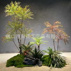 擬似緑植偽植物南天竹鉢植え室内客間大型着地盆栽装飾偽樹北欧置物