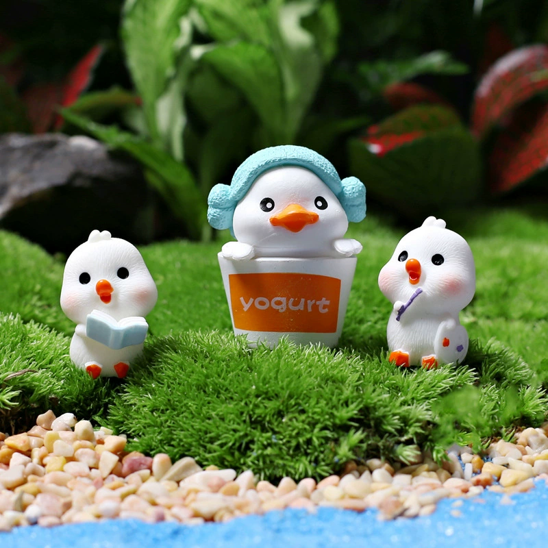 Jingjiao мох микро пейзаж DIY материал украшения мясо комбинация горшок мини маленькие украшения Милая утка раннего образования