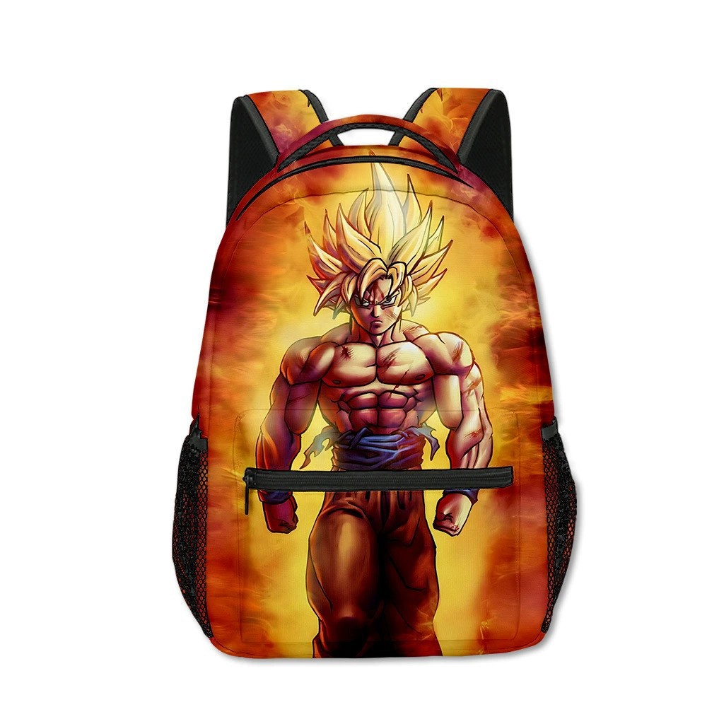 3D transfronterizo impresión de doble cara siete bolas de dragón nuevo dibujo animado bolsas escolares de estudiantes de primaria y secundaria mochila para niños mochila