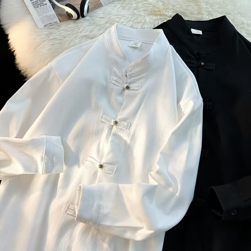 Shirt, retro jacket, Chinese style