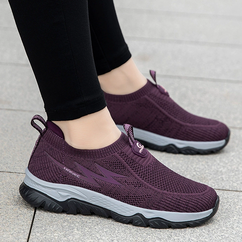 Аутентичная обувь для пожилых людей, женская летняя дышащая легкая прогулочная обувь на мягкой подошве для мам, мужская спортивная обувь среднего и пожилого возраста.