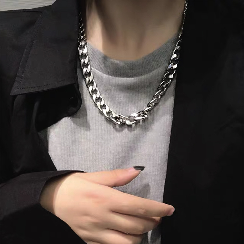 Simple Style Streetwear Geometric Titanium Steel Plating Unisex Necklace Men Necklace Sets display picture 12