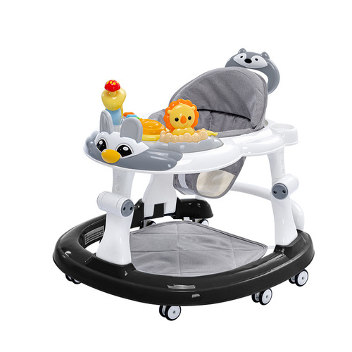 Baby walker with anti-O-legs, multi-functional anti-rollover stroller, baby can sit on the walker to learn to drive