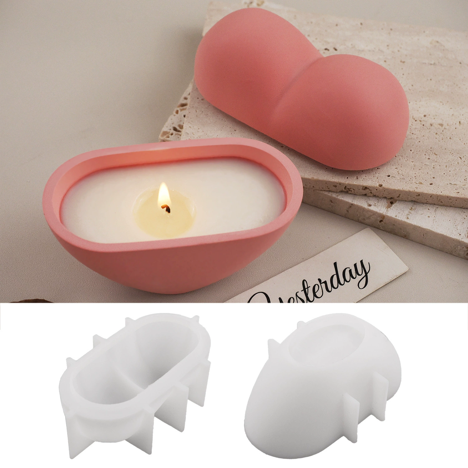 Aromatherapy, candle, storage system, silicone mold, handmade, mirror effect