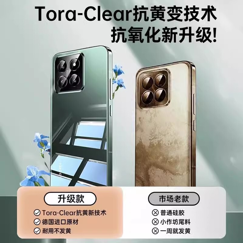 電気めっきの超薄型透明tpuは小米15ultra携帯電話のレンズを適用します。|undefined
