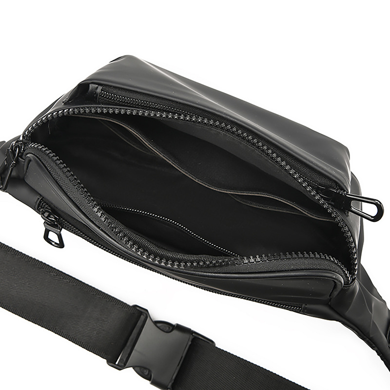 Nueva bolsa de pecho bolsa de cintura casual simple película de cuero hombro bolsa de mensajero impermeable al aire libre viaje bolso del alpinismo bolsa de deporte