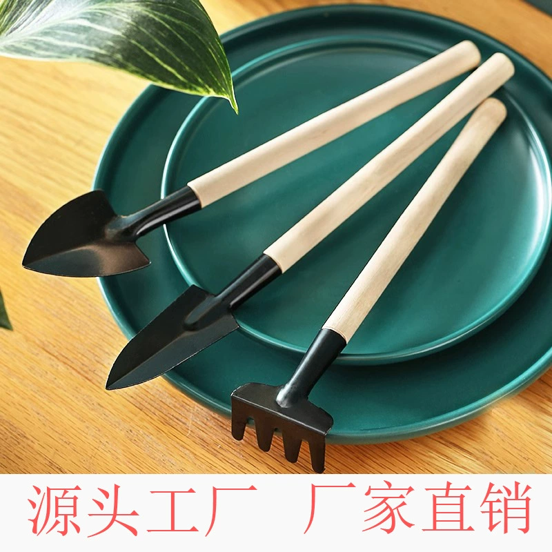 Оптовая продажа садового цветка мясистый садовый набор инструментов для посадки небольшой лопатой грабли садоводство три комплекта