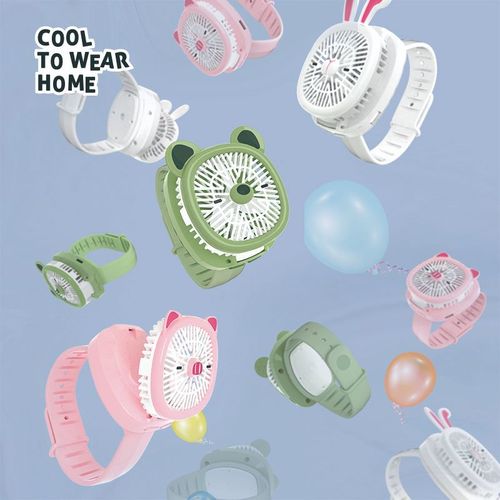 Watch fan three generations, children's cartoon hand-held wrist-band electric fan, children's day toy LOGO