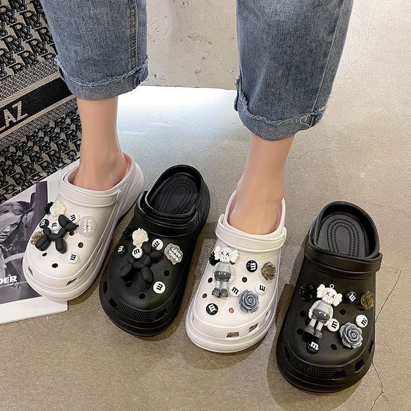 Women's Cave Shoes for Outer Wear Instagram Style Summer Cute All-Match Fashionable Non-Slip Platform Platform Sole Beach Toe Baotou Nurses' Shoes Women's Cave Shoes for Outer Wear Instagram Style Summer Cute All-Match Fashionable Non-Slip Platform Platform Sole Beach Toe Baotou Nurses' Shoes