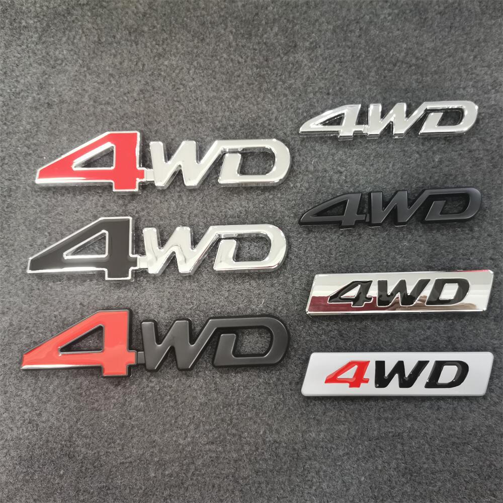 4WD 성능 수정 오프로드 금속 4 륜 구동 자동차 로고 자동차 꼬리 스티커 자동차 바디 스티커 장식 국경 핫 재고 도매