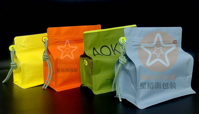 来图定制250克澳帝焙AOKKA带挂绳子包装袋