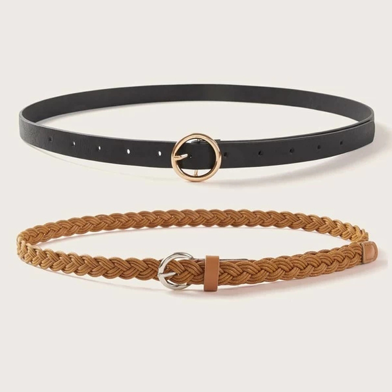 2024 Neuer Damengürtel mit personalisierter, schlichter und modischer Gürteldekoration aus PU-Gürtel mit vielseitigem Temperament_voghion.com