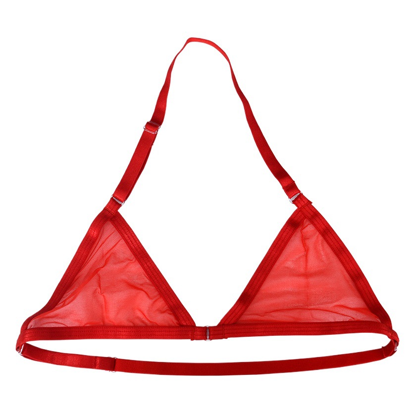 Sujetador transparente Qingmei, lencería sexy, medias finas, ropa interior erótica, sujetador con tirantes ajustables