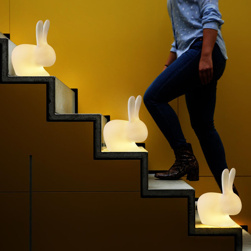 Outdoor Lawn Lamp Little Rabbit Landscape Lamp Villa Courtyard Illuminating Lamp Modern Simple Decor Rainbow Rabbit Table Lamp