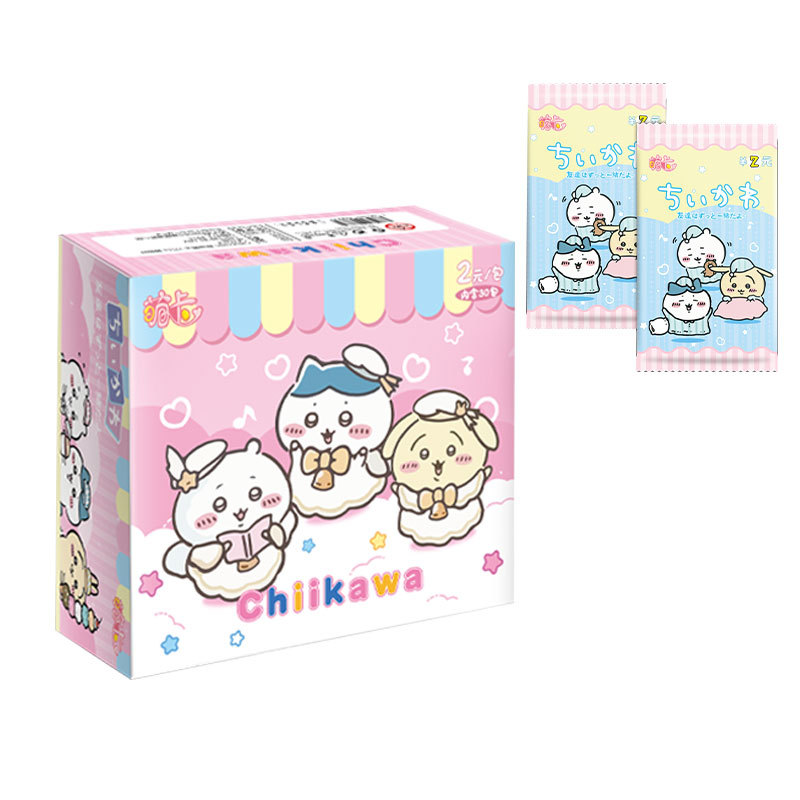 "chiikawa's daily chapter ""jiikawa"" is a binary 4-pack in a box of 30 packs of 90 pieces"