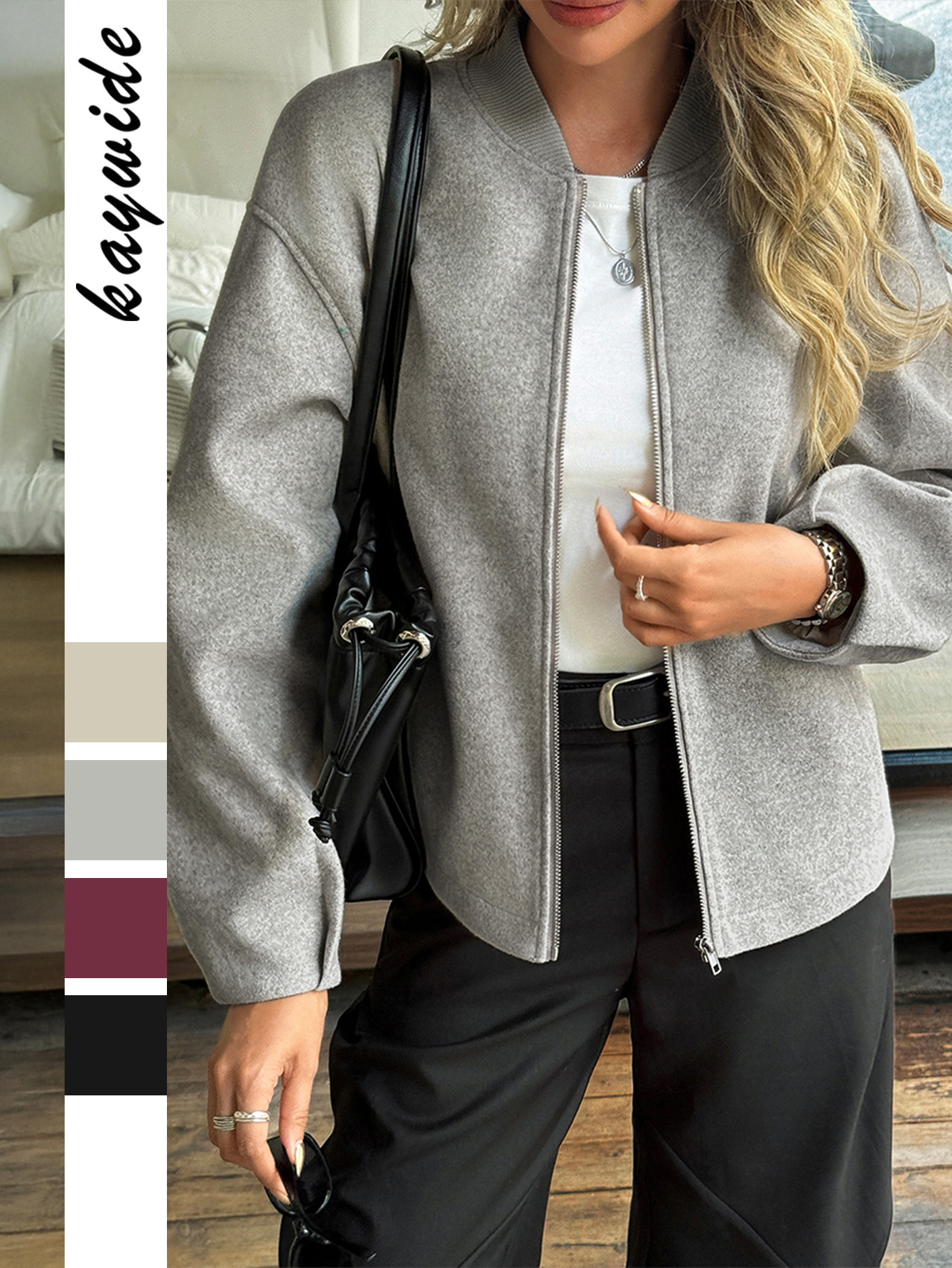 Diyun transfronterizo Europa y Estados Unidos ocio chaqueta de manga larga chaqueta ropa de mujer otoño y invierno 2025 estación independiente de comercio exterior de Amazon image 1