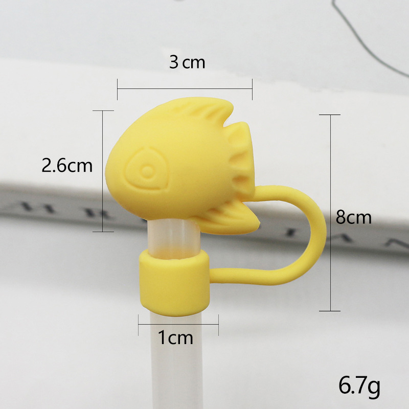 Pescado gordo amarillo de silicona 10 mm