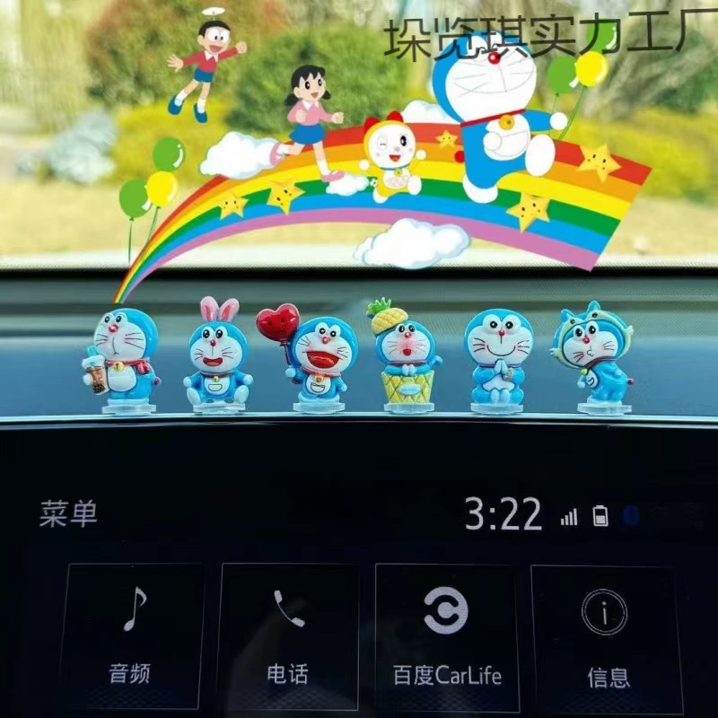 Автомобильные украшения с рисунком Дораэмон, автомобильные украшения, электромобиль, центральная консоль, украшения для второго пилота, маленькие украшения