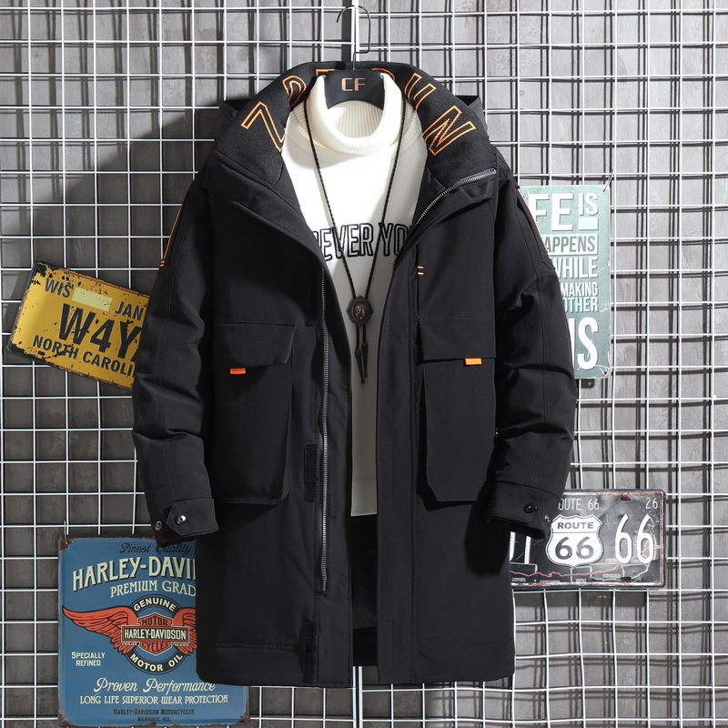 2026 Mid-Length down Jacket for Men, Winter Large Size Thick Coat with Hood, Versatile, Customizable for School Uniforms and Workwear 2026 Mid-Length down Jacket for Men, Winter Large Size Thick Coat with Hood, Versatile, Customizable for School Uniforms and Workwear