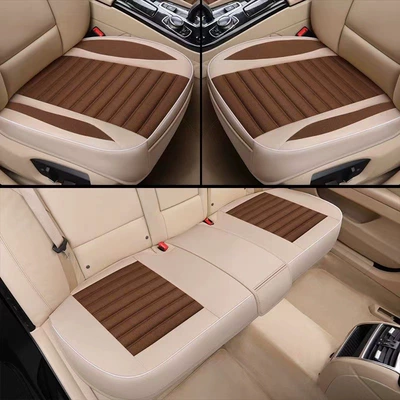 single piece single linen without backrest | Four Seasons Pad - fashion-coffee-rear-three-seat-linen