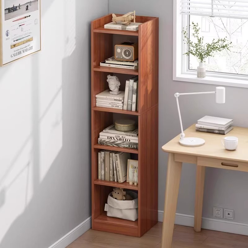 Bookshelf Rack Floor-Standing Simple Household Multi-Layer Living Room Cabinet Storage Cabinet Narrow Gap Small Bookcase Wall Storage