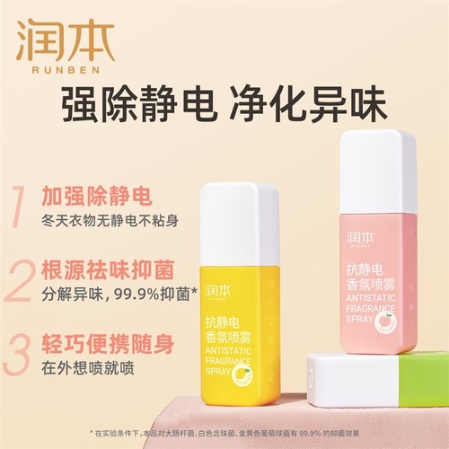 Anti-static spray for clothing, hair, and fabric softener with long-lasting fragrance - the ultimate anti-static solution for sweaters.