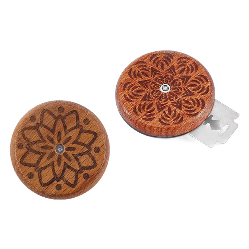 Cortador de pan OVNI de palo de rosa, barra francesa de estilo europeo, cuchillo europeo suave redondo portátil, cuchillo de reparación de pan