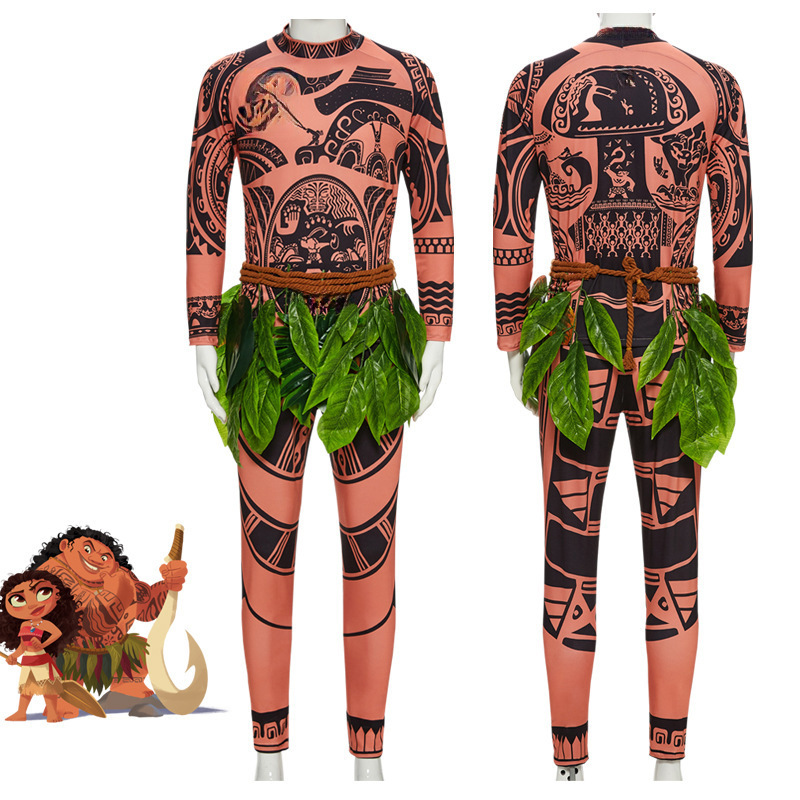 Moana cosplay Maui Halloween anime adult set