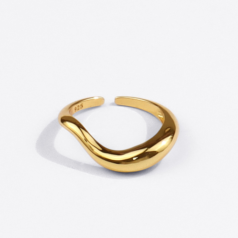 New Korean Style Geometric Irregular Vegetarian Ring Index Finger Ring display picture 16