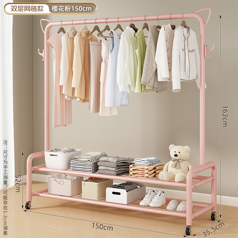 【고양이 귀 디자인】 150cm 벚꽃 핑크 - 2단 수납
