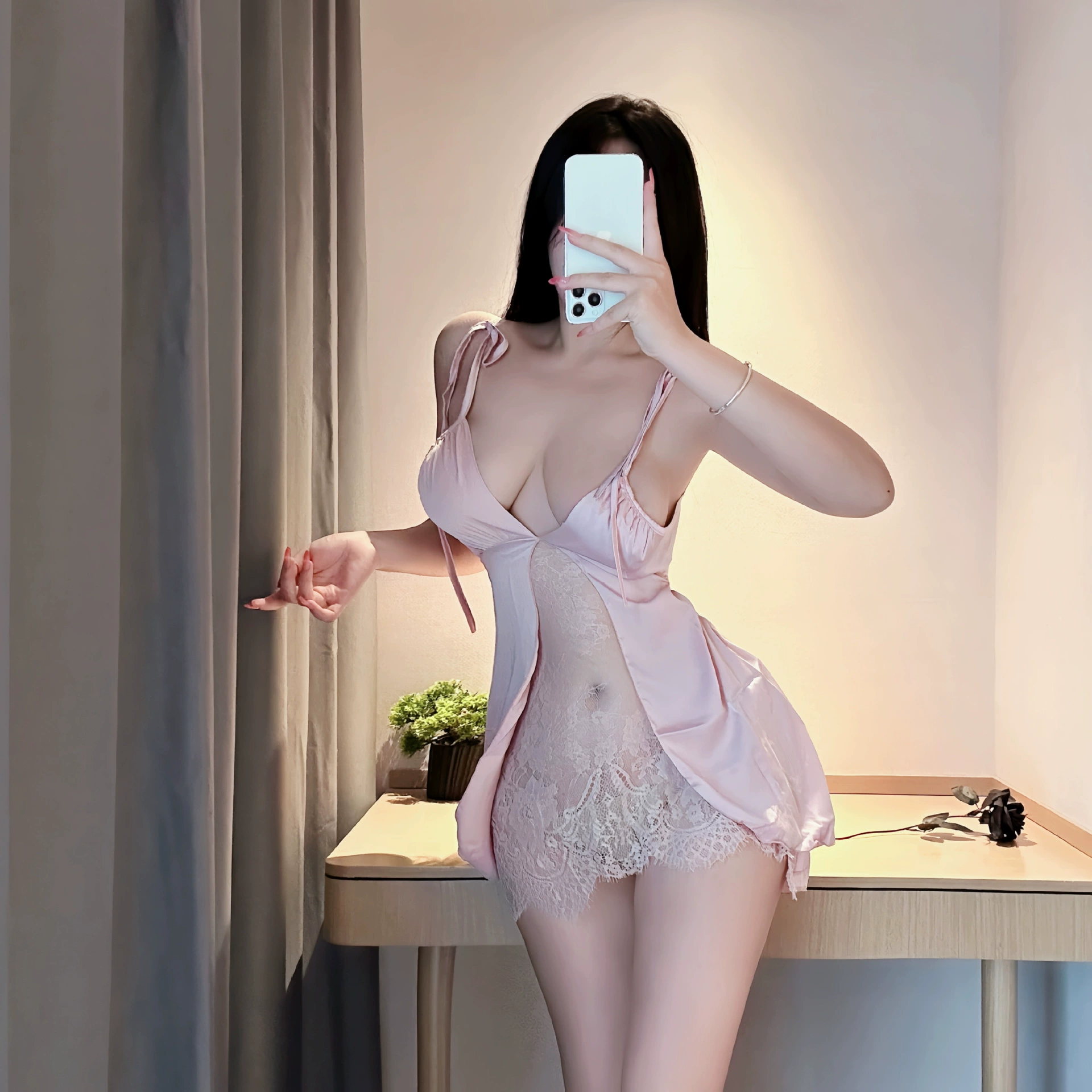 Сексуальные атласные кружевные вкладыши для груди, пижама, комплект, эффект подъема