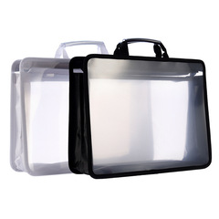 Portable transparent file bag A4 large-capacity storage bag student remedial bag homework bag information book test paper bag