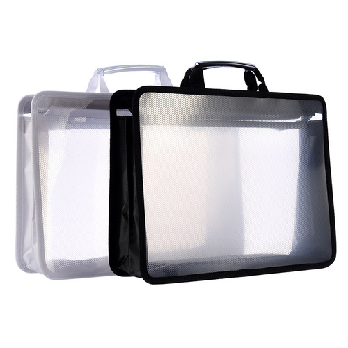 Portable transparent file bag A4 large-capacity storage bag student remedial bag homework bag information book test paper bag